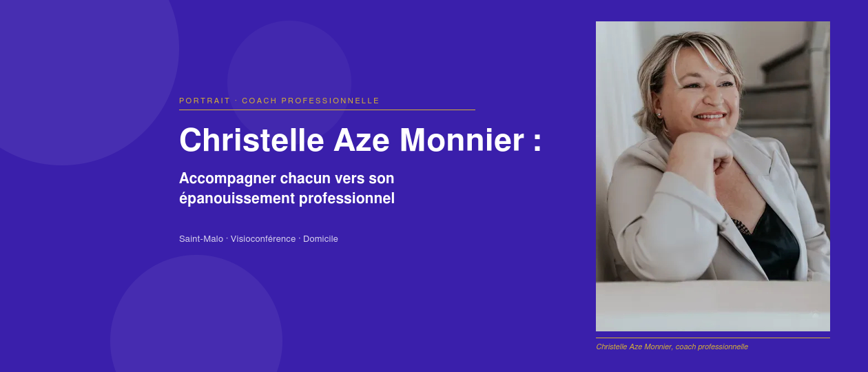 priorise Christelle Aze Monnier : coach professionnelle en Bretagne, pour retrouver sa place après un parcours difficile