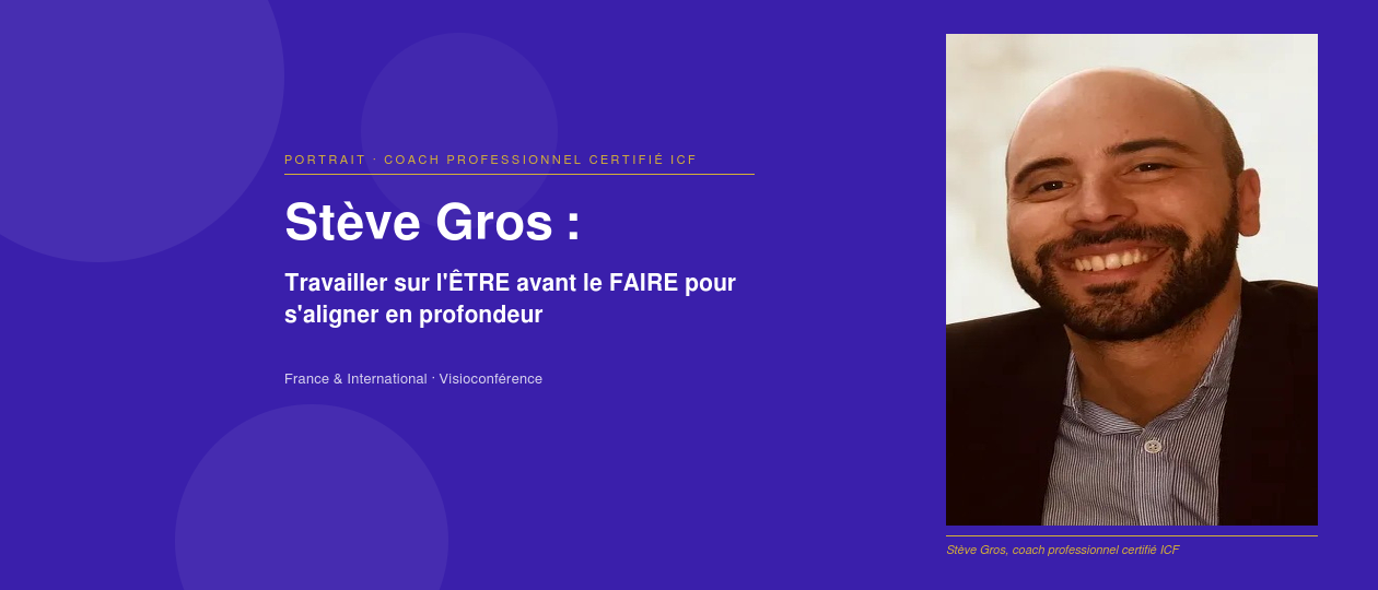 priorise Stève Gros : coach professionnel certifié ICF, la clarté intérieure avant la performance